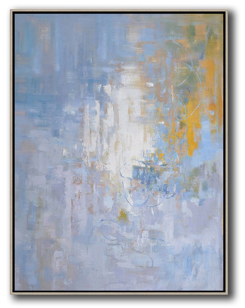 Hand-painted oversized abstract landscape painting by Jackson digital art